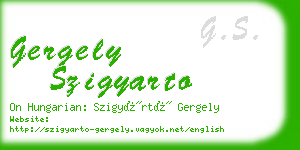 gergely szigyarto business card